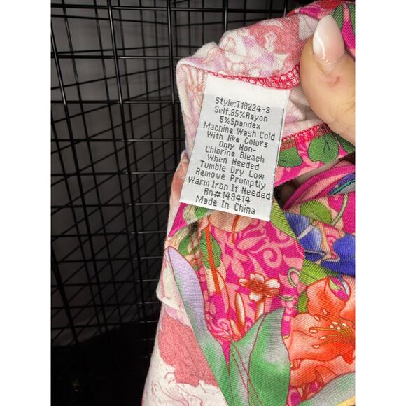 Johnny Was Frame Relaxed Dolman Sleeve Tee Women's Size XL - Picture 3 of 4